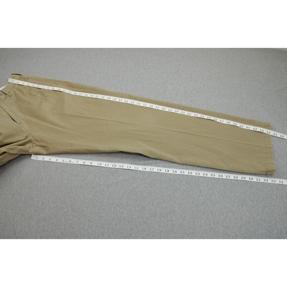 J Crew Pants Mens 34 x 34 Beige Broken In Chino Flat Front - Picture 6 of 6